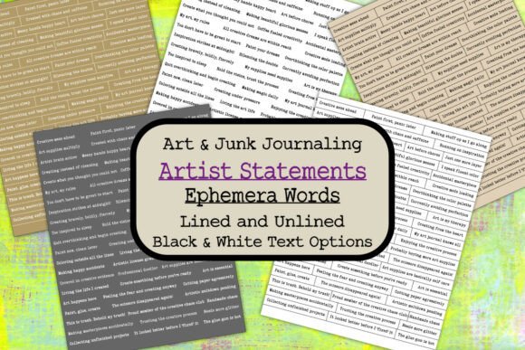 Bring Your Junk Journals to Life with Ephemera Artist Words Text