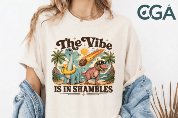 Capturing Chaos: The Vibe is in Shambles Retro Png