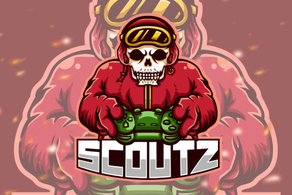 Discover the Versatility of Scoutz Skull Squad Esport Gaming Logo