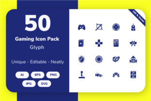 Enhance Your Creative Projects with Gaming - Glyph Icon Collection