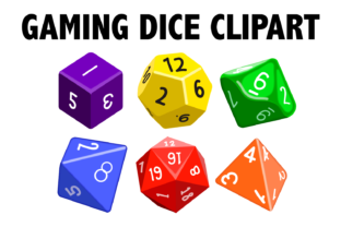 Enhance Your Game Night with Versatile Gaming Dice Clipart