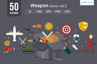 Explore the Versatile Flat Icons Gaming Weapons Pack for Your Design Needs