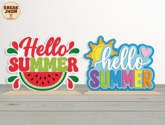 Hello Summer Laser Cut File SVG Bundle