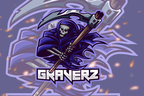 Unleashing the Power of Graverz Skull Squad Esport Gaming Logo
