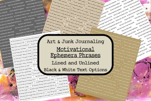 Unlocking Creativity and Meaning with Junk Journal Ephemera Phrases Words Text